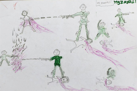 اثرات نسل‌کشی بودائیان در ذهن کودکان میانمار با یک نقاشی کودکانه